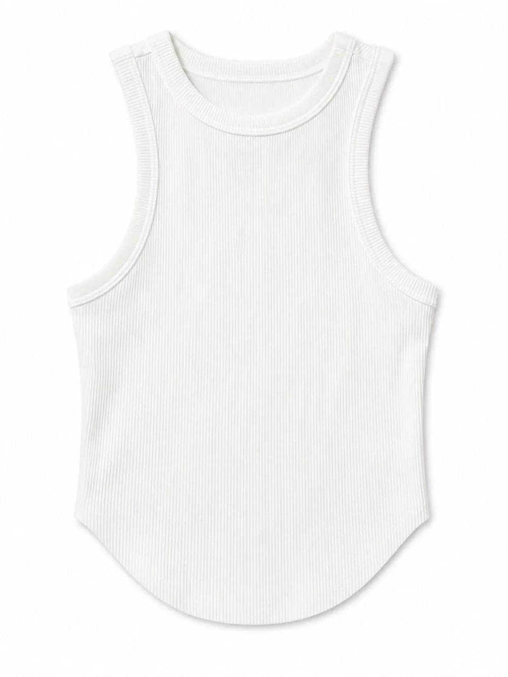 wild fable White Ribbed Tank Top for Girls